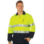HiVis Two Tone Cotton Back Polos With Generic R/Tape L/S - 3718