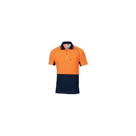 HiVis Cotton Backed Cool Breeze Polo S/S - 3719