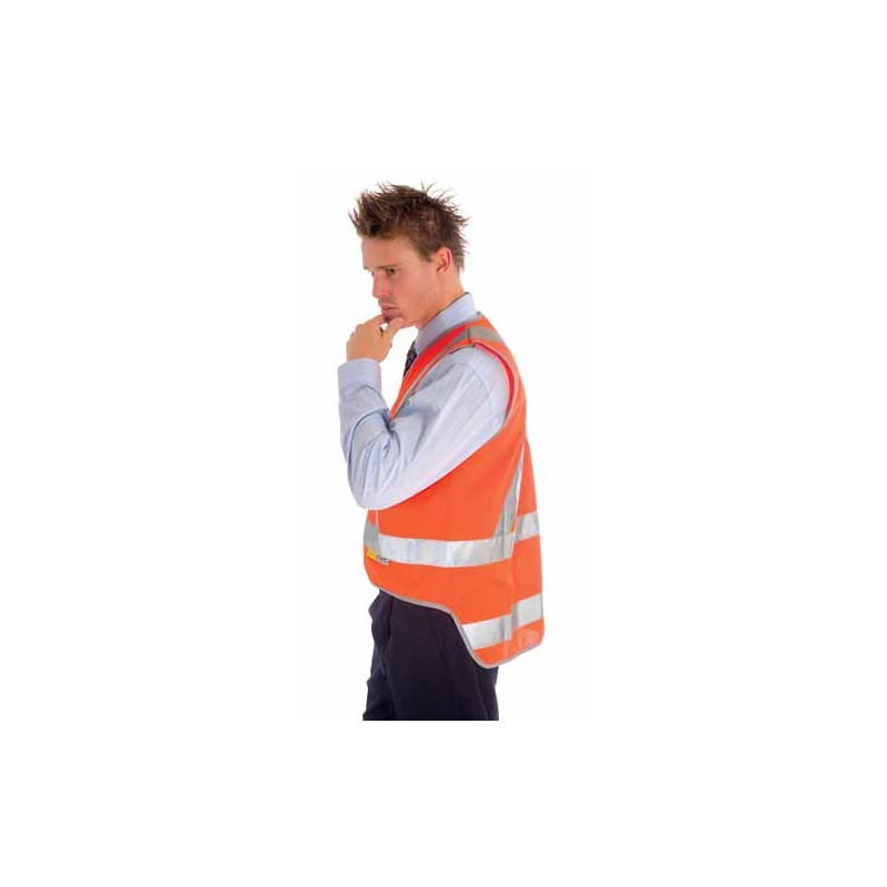Day/Night Cross Back Safety Vests with Tail 3M R/Tape - 3802