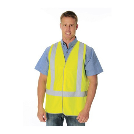 Day & Night Safety Vest with H Pattern Generic R/Tape - 3804