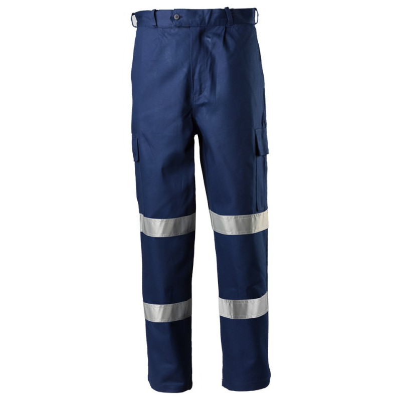 Trousers Heavyweight Cotton Drill Cargo with 3M Bio-Motion Reflective Tape - DT1142T2