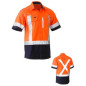 Flex & Move X Taped Hi Vis Utility Shirt Short Sleeve - BS1177XT
