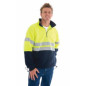 300gsm Polyester HiVis Two Tone 1/2 Zip Polar Fleece With 3M Ref