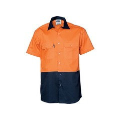 HiVis Two Tone Cotton Drill Shirt, S/S - 3831