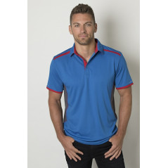 Mens Polo with contrast shoulder panel - BKP500