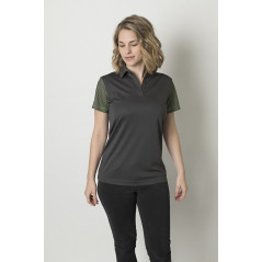 Ladies polo with contrast sublimated striped sleeves - BKP600L