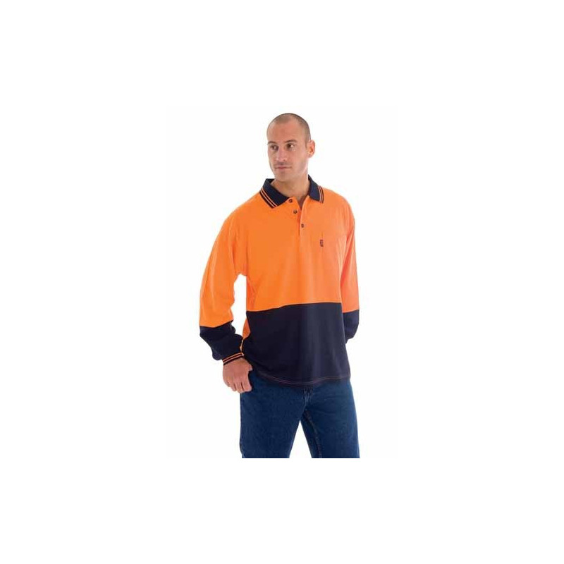 Long Sleeve Cotton Jersey Polo - 3846