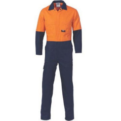 HiVis Cool-Breeze 2-Tone LightWeight Cotton Coverall - 3852