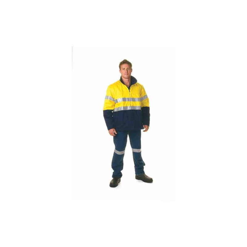 HiVis Two Tone Protector Drill Jacket With 3M R/Tape - 3858