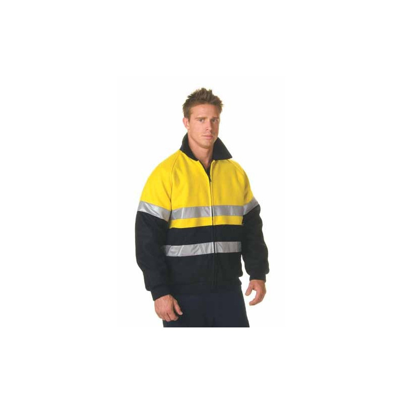 HiVis Two Tone Bluey Bomber Jacket with 3M R/Tape - 3859