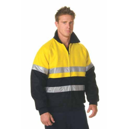 HiVis Two Tone Bluey Bomber Jacket with 3M R/Tape - 3859