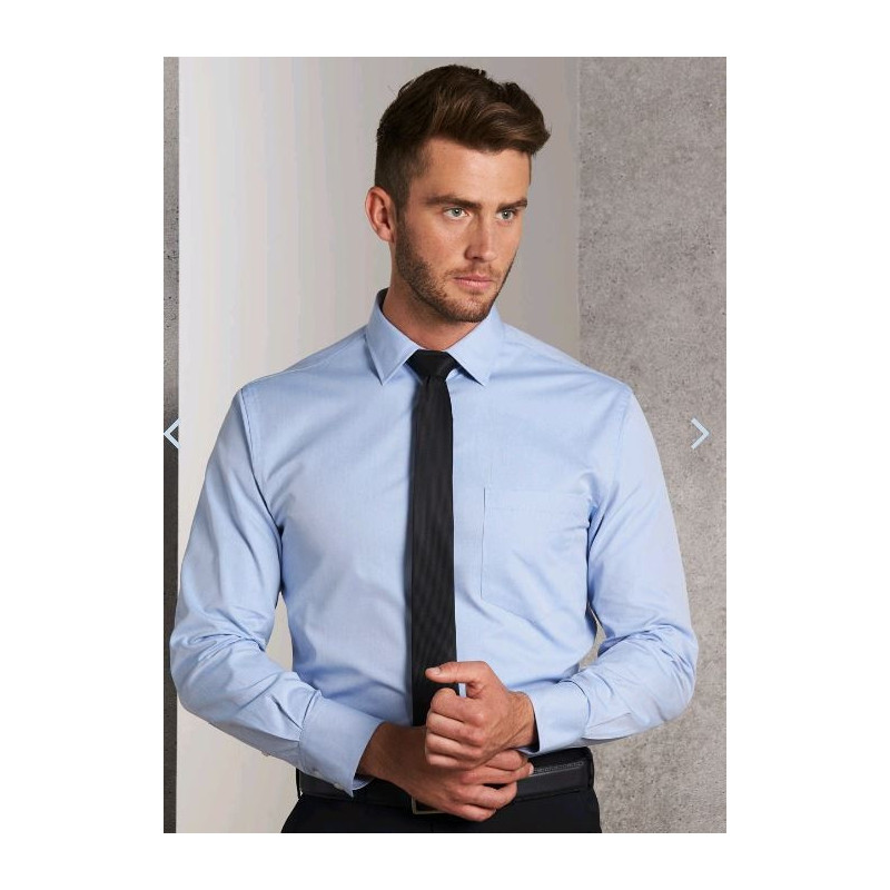 Mens CVC Oxford Long Sleeve Shirt - M7040L