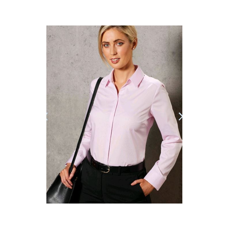 Ladies Taped Seam Barkley Long Sleeve Shirt - M8110L