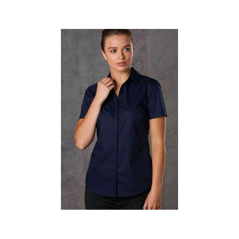 Ladies Taped Seam Barkley Short Sleeve Shirt - M8110S