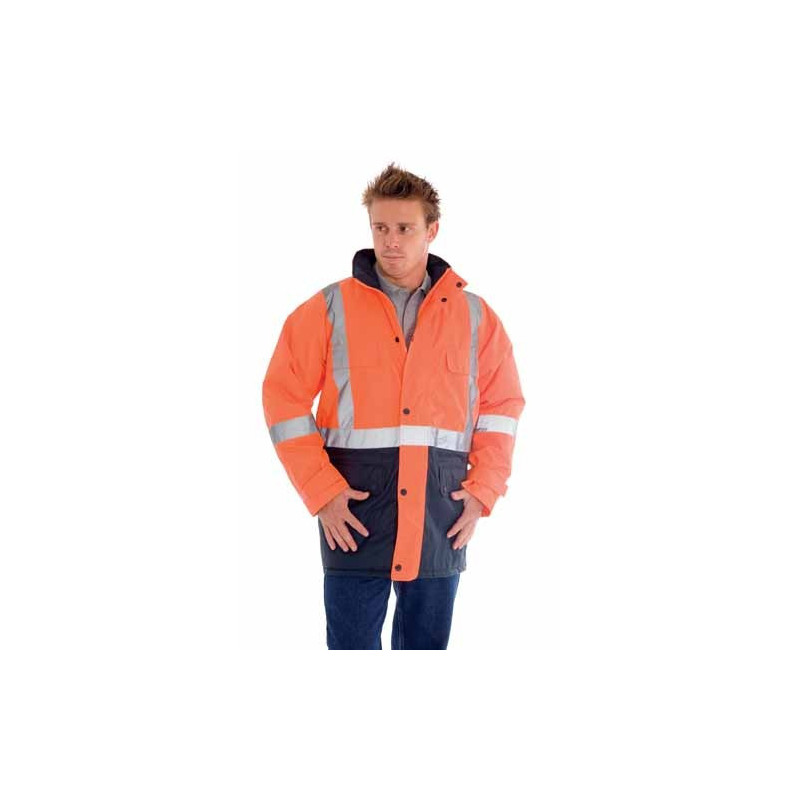 HiVis Two Tone Quilted Jacket With 3M R/Tape - 3863