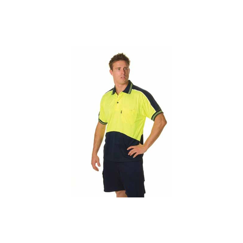 175gsm HiVis Cool Breathe Panel Polo Shirt, S/S - 3891