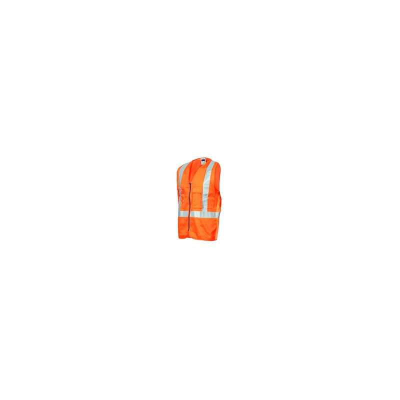 190gsm Day/Night Cross Back Cotton Safety Vest, 3M8906 R/Tape - 3810