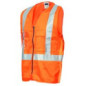 190gsm Day/Night Cross Back Cotton Safety Vest, 3M8906 R/Tape - 3810