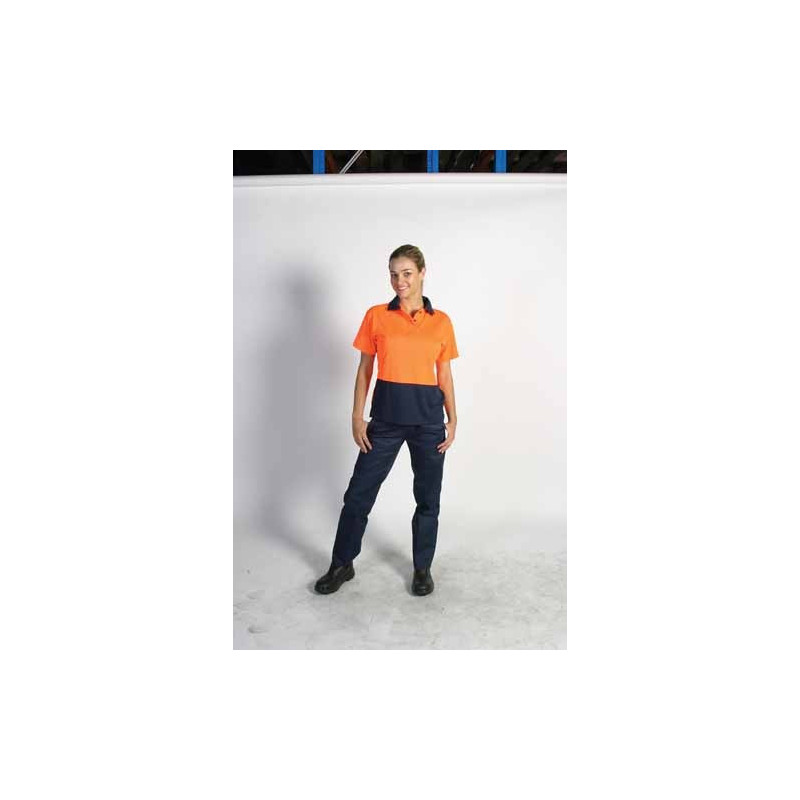 175gsm Polyester Ladies HiVis Two Tone Polo, S/S - 3897