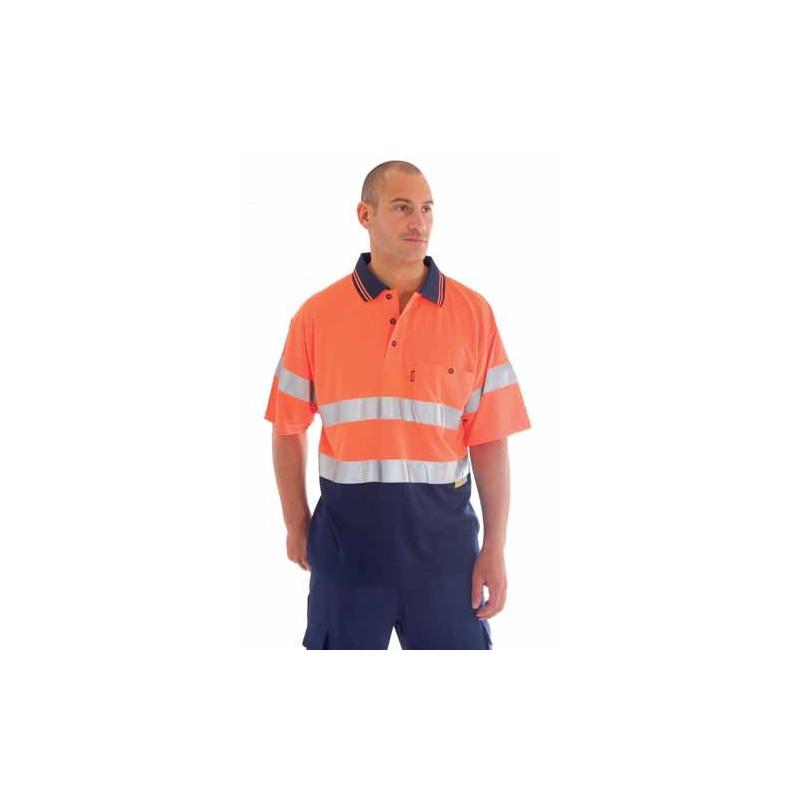 HiVis D/N Cool Breathe Polo Shirt With 3M 8906 R/Tape S/S - 3911