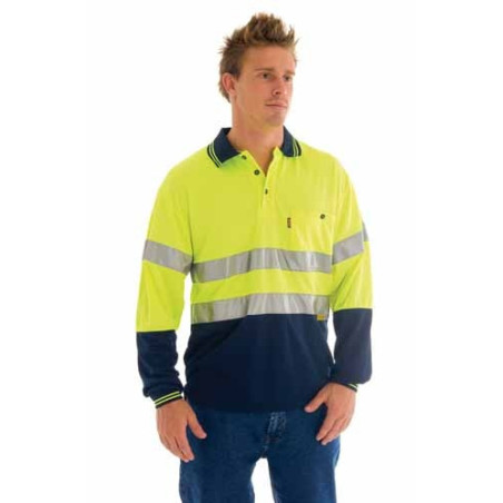 HiVis D/N Cool Breathe Polo Shirt With 3M 8906 R/Tape L/S - 3913