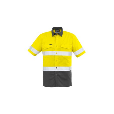 Mens Rugged Cooling Taped Hi Vis Spliced S/S Shirt - ZW835