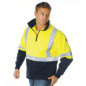 300gsm Polyester Cotton HiVis D/N Polyester Cotton 2 Tone 1/2 Zi