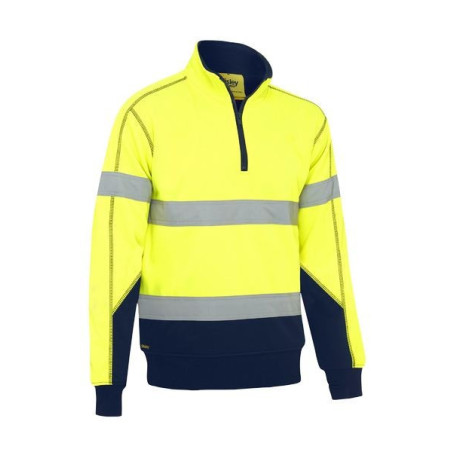 Taped Hi Vis Fleece Pullover With Sherpa  - BK6987T