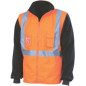 HiVis 4 in 1" Zip Off Sleeve Reversable Vest, 'X' Back With Additional Tape On Tail - 3990"