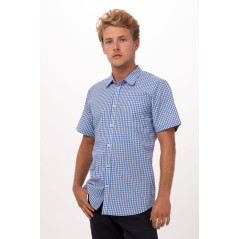 Gingham Short Sleeve Dress Shirt Mens - SHC02