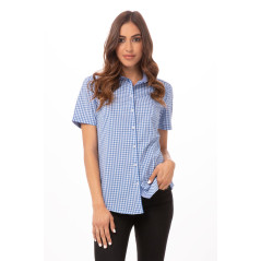 Gingham Short Sleeve Dress Shirt Ladies - SHC02w