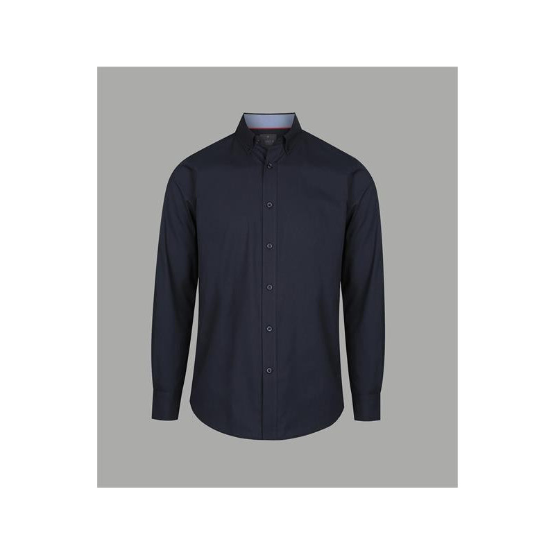 Mens Long Sleeve Slim Fit Fine Oxford Shirt - 1899L