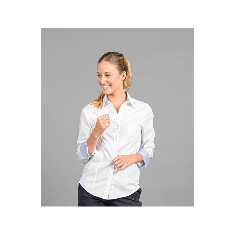 Womens Long Sleeve Fine Oxford Shirt - 1899WL