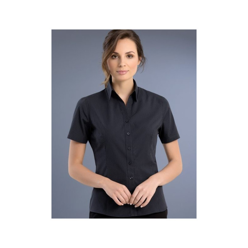 Womens Slim Fit S/S Dark Stripe Shirt - 737