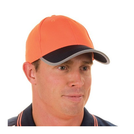 HiVis Two Tone Cap with Reflective Trim - H022