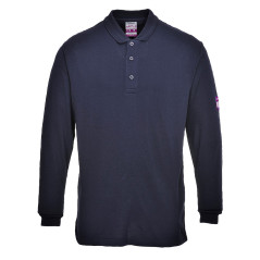 Flame Resistant Anti-Static Long Sleeve Polo Shirt - FR10