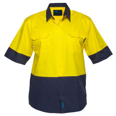 Hi-Vis Two Tone Lightweight Short Sleeve Shirt - MS802