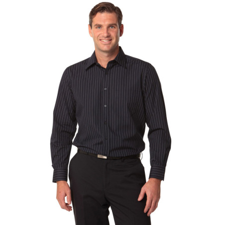 Mens Pin Stripe Long Sleeve Shirt - M7222