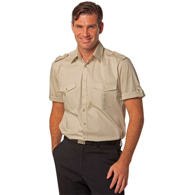 Mens Short Sleeve Military Shirt - M7911