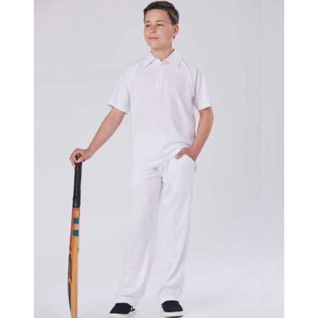 Kids TrueDry Mesh Knit Short Sleeve Cricket Polo - PS29K