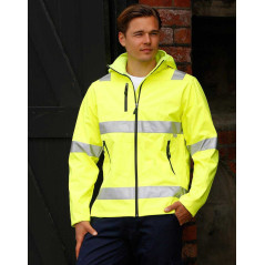 Hi Vis Heavy Duty Softshell Jacket with 3M Tapes - SW30