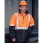 Hi Vis Two Tone Rain Proof Jacket with Quilt Lining - SW28A