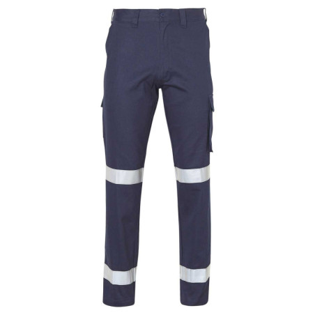 Mens Heavy Cotton Pre-shrunk Drill Pants with 3M Tapes Stout - WP08HV