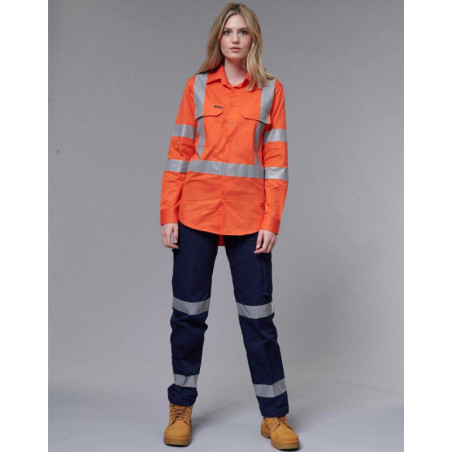 Ladies Heavy Cotton Drill Work Pants with 3M Tapes - WP15HV
