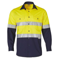 Men's Long Sleeve Safety Shirt with Tape - SW60