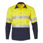 Men's High Visibility Cotton Rip-Stop Safety Shirts 3M Tape - SW69