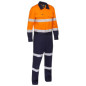Taped Hi Vis Work Coverall with Waist Zip Opening - BC6066T