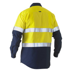 Bisley Recycle Taped Two Tone Hi Vis Drill Shirt - BS6996T