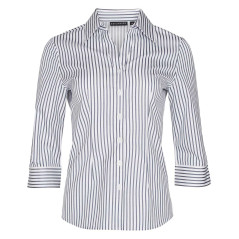 Women's Executive Sateen Stripe 3/4 Sleeve Shirt - M8310Q