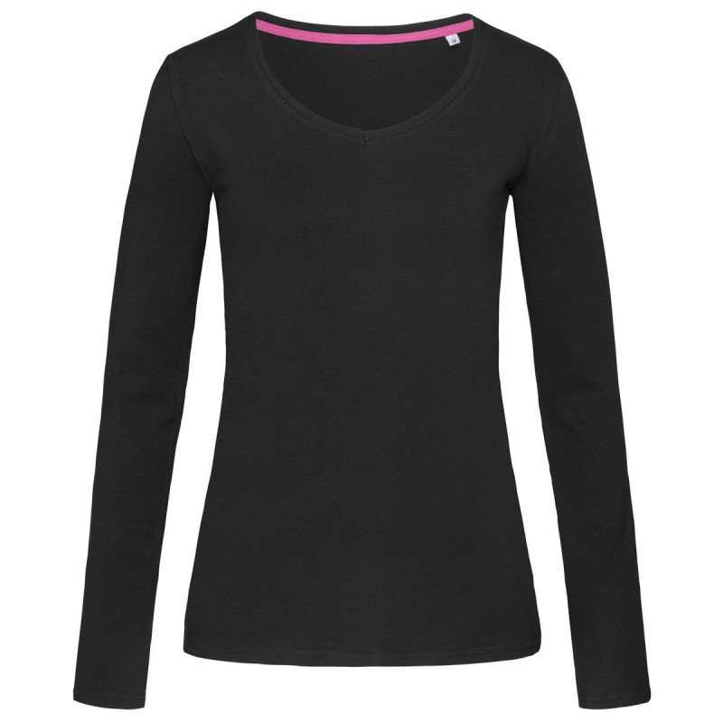 Women's Claire V-neck Long Sleeve Tee - ST9720